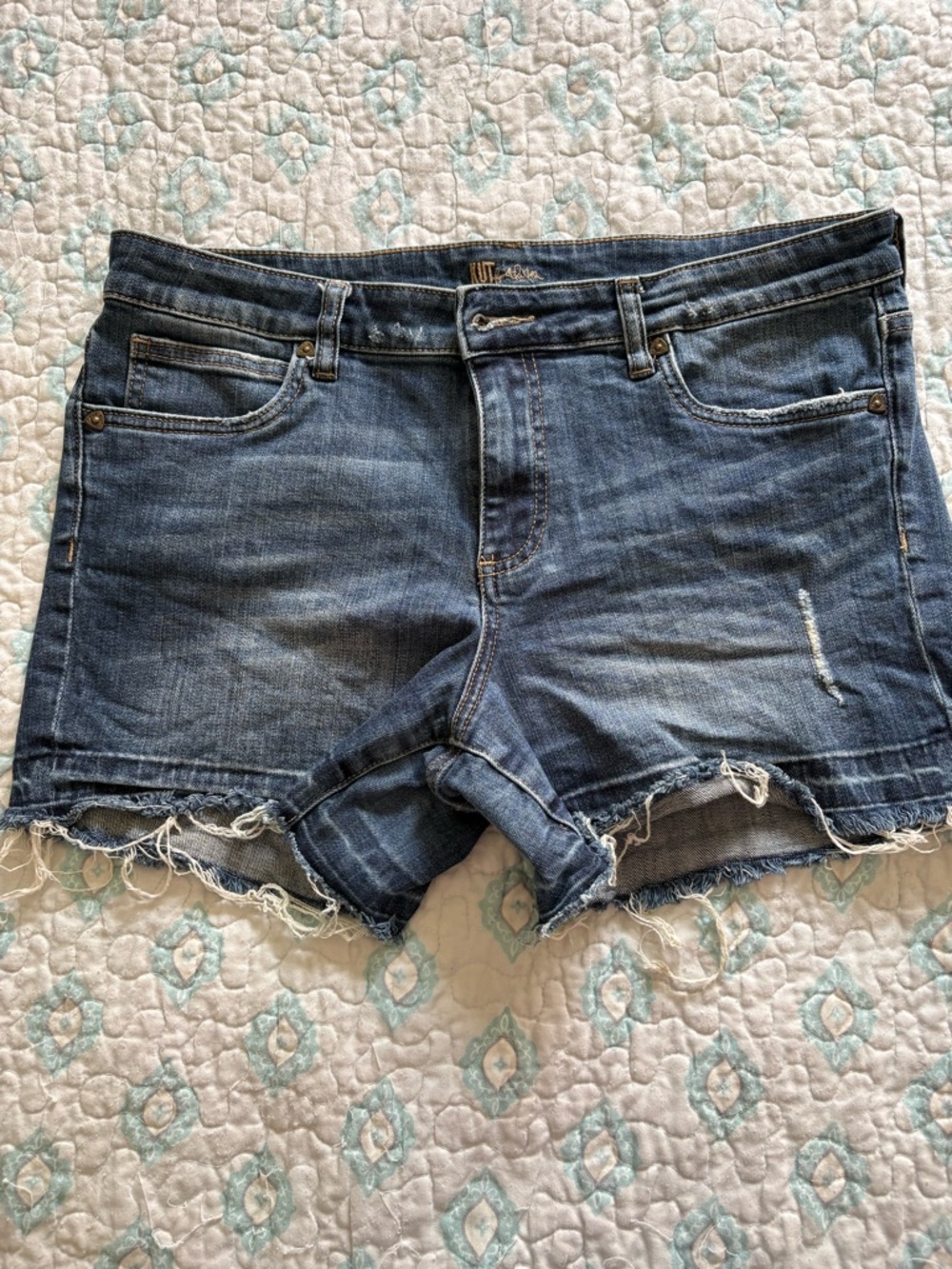 KUT from the kloth Classic Dark Blue Denim Women’s Cutoff Shorts